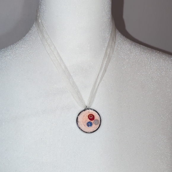 Unique Pendant Necklace on Ribbon - Picture 1 of 11